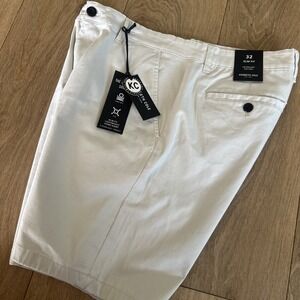 Kenneth Cole Men's Slim Fit Mobility Chino Shorts Grey Size 32 NEW